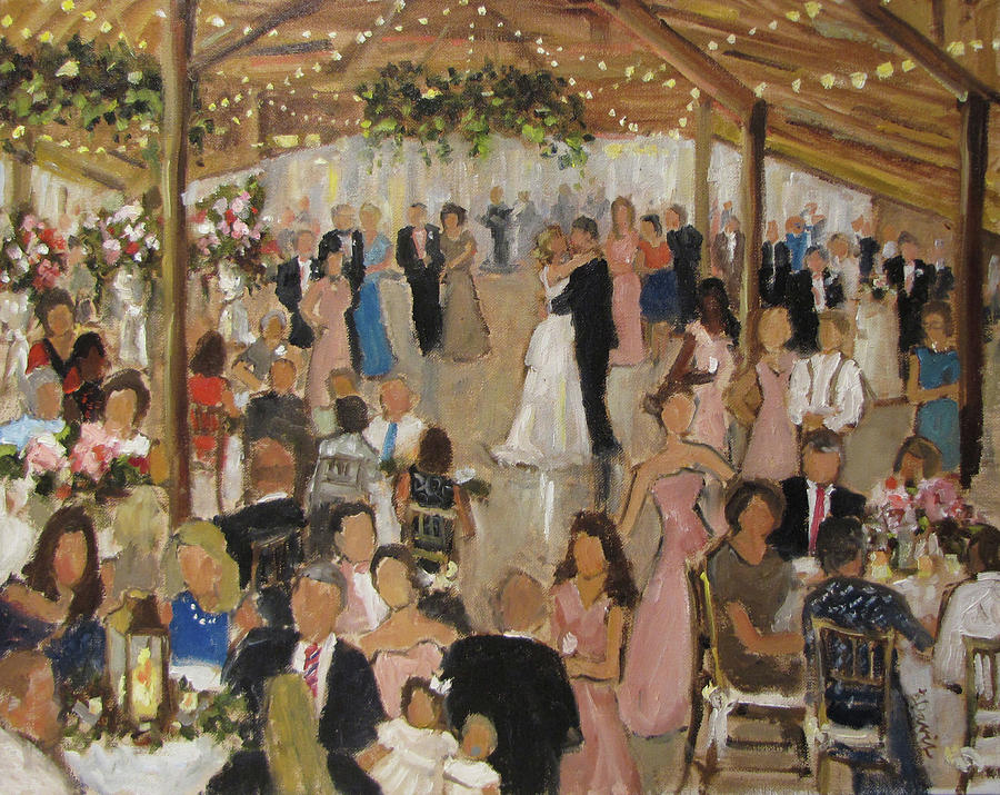 Gatlin Brooks Wedding Reception Painting By Barbara Davis