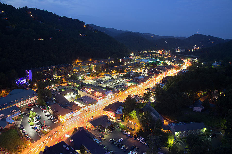 Gatlinburg Tennessee Night Life Photograph by Mike Eingle