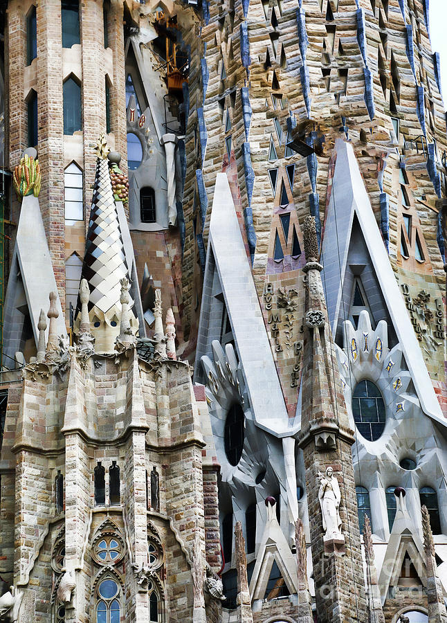 Gaudis La Sagrada Familia Church Spain  Photograph by Chuck Kuhn