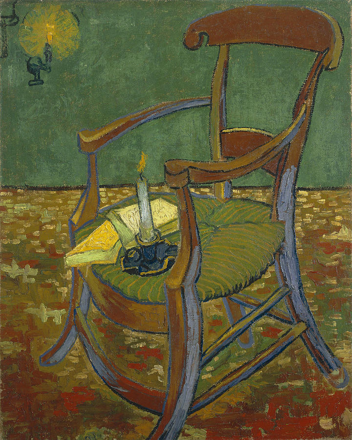 Vincent Van Gogh Painting - Gauguins Chair by Van Gogh Vincent Van Gogh Painting - Gauguins Chair by Van Gogh