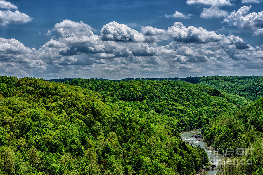 Gauley River Canyon and Clouds Photograph by Thomas R Fletcher