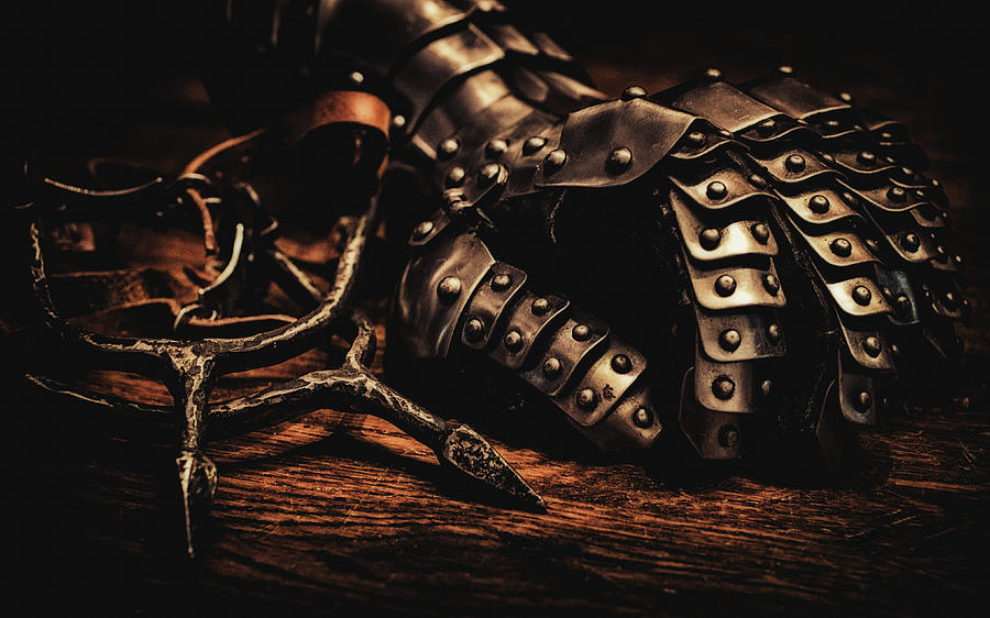 Knight Photograph - Gauntlet and spurs by Hans Zimmer
