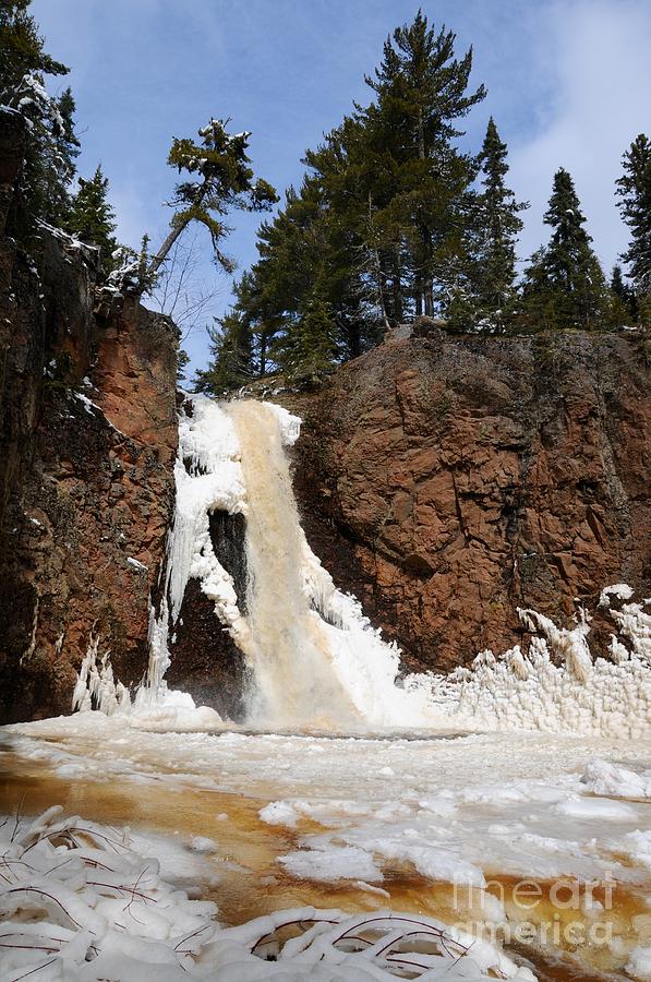 Gauthier Falls in March Photograph by Sandra Updyke