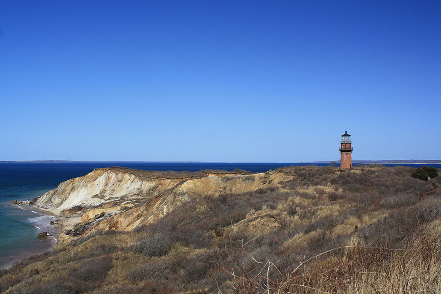 Gay Head Lighthouse and Cliffs Photograph by Greg DeBeck