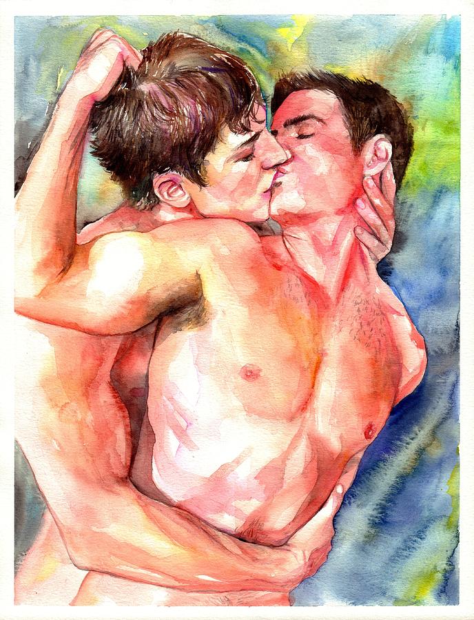 Love Painting - Gay love by Suzann Sines