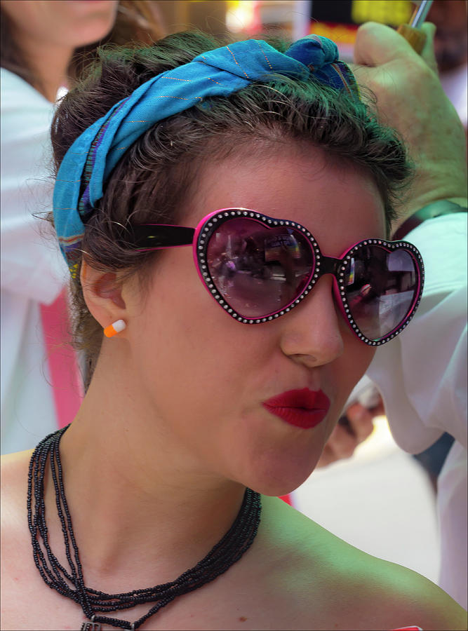 Gay Pride 2017 NYC Heartshaped Sunglasses Photograph by Robert Ullmann