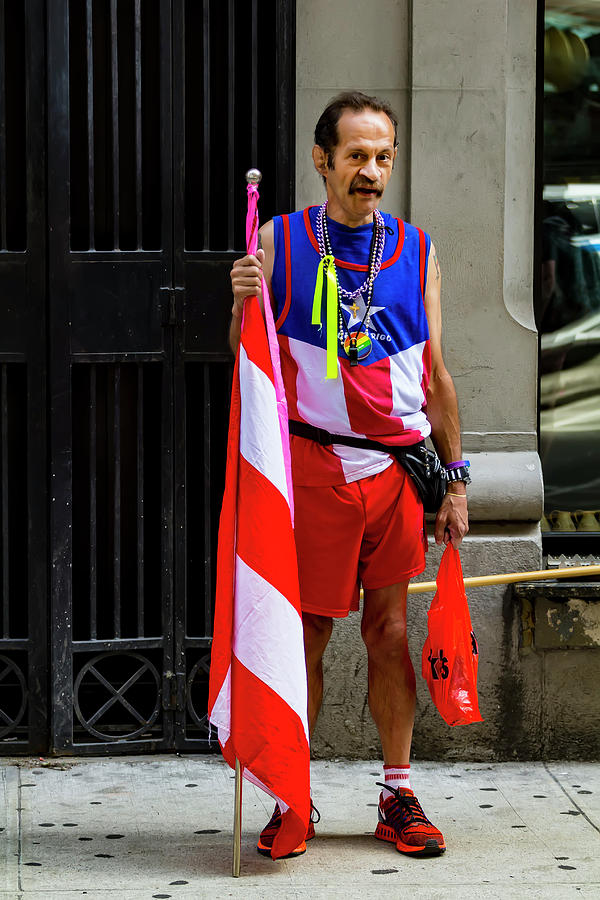 Gay Pride Parade NYC 2016 Holding the Flag Photograph by Robert Ullmann