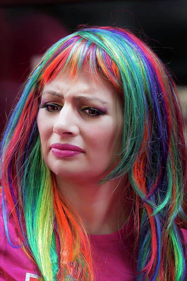 Gay Pride Parade Nyc 2016 Rainbow Hair Photograph By Robert Ullmann Fine Art America 2293