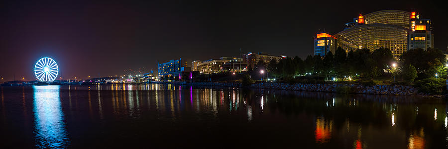 Washington D.c. Photograph - Gaylord National Resort and Convention Center at night by Chris Bordeleau