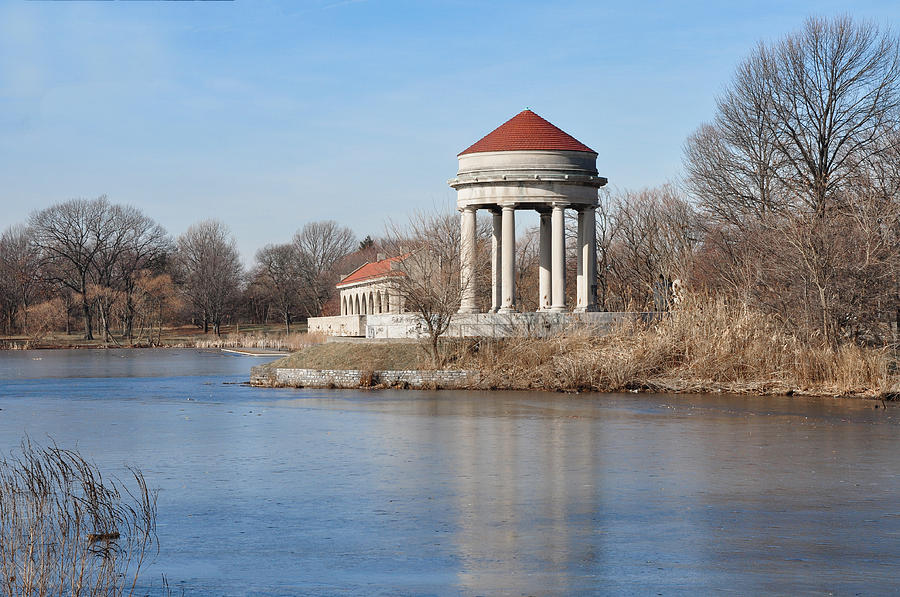 Philadelphia Photograph - Gazebo and Boathouse in FDR Park by Bill Cannon