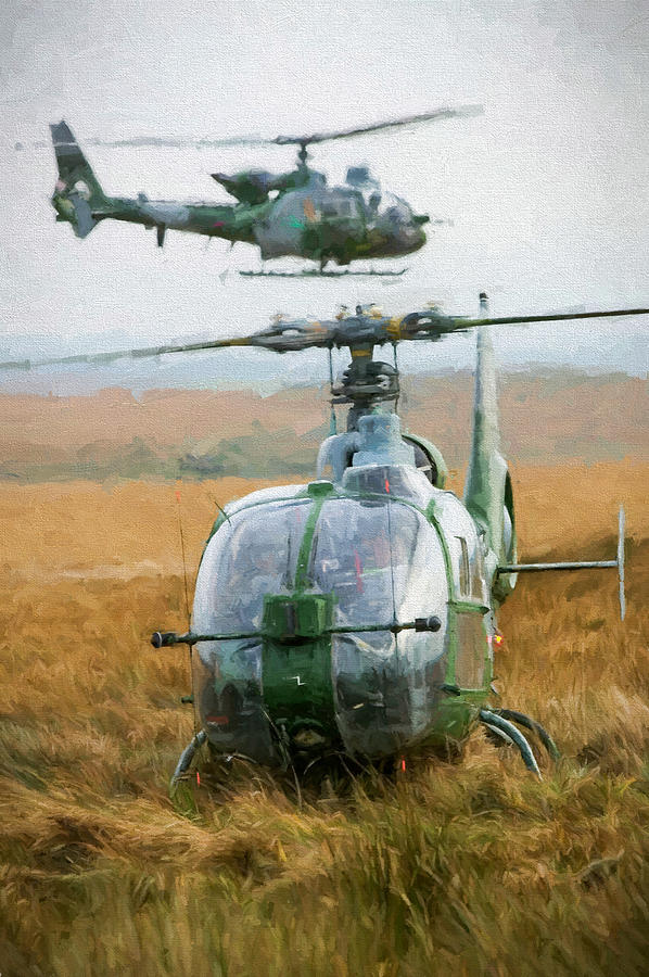 Gazelle Helicopter Digital Art by Roy Pedersen