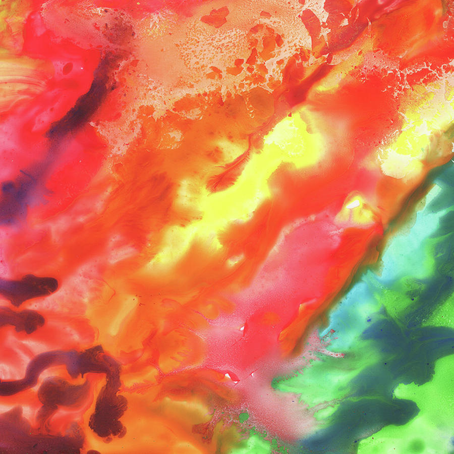 Gazing At The Rainbow Abstract IV Painting by Irina Sztukowski