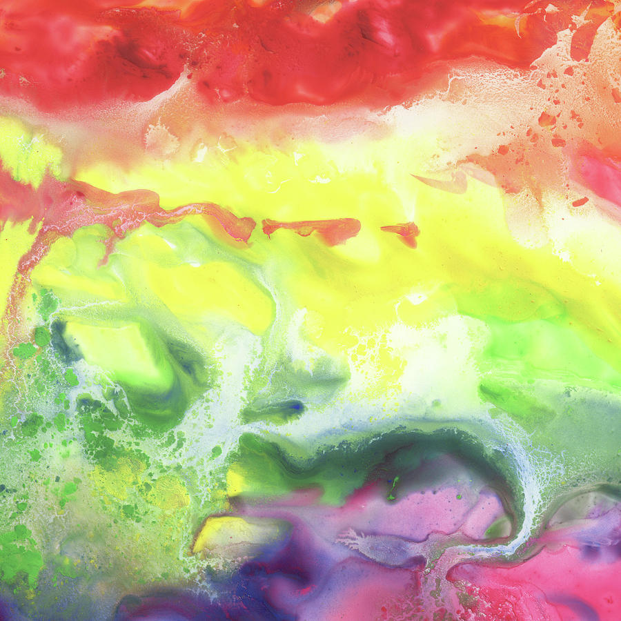 Gazing At The Rainbow Abstract VI Painting by Irina Sztukowski