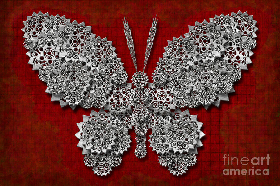 Gear Butterfly Digital Art by Afrodita Ellerman