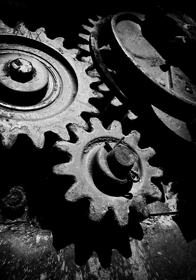 Gearing Up - Industrial Abstract Photograph by Steven Milner