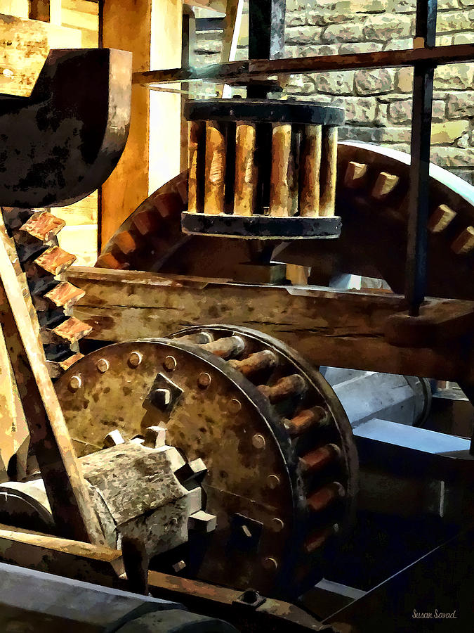 Gears in a Grist Mill Photograph by Susan Savad
