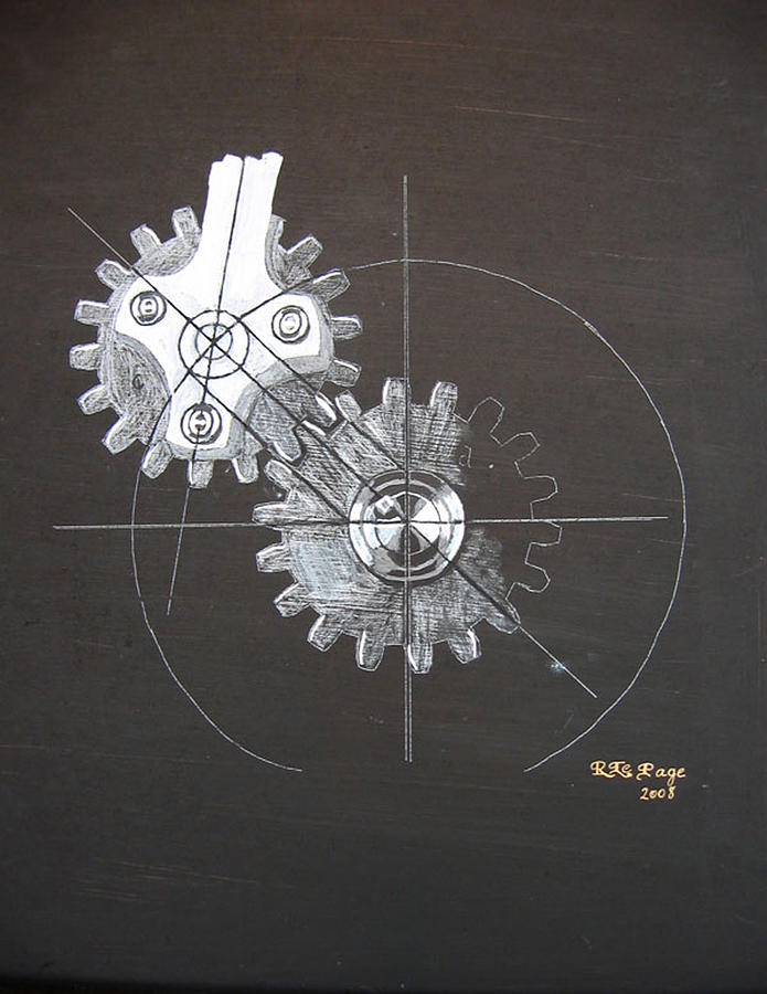 Gears No1 Painting by Richard Le Page