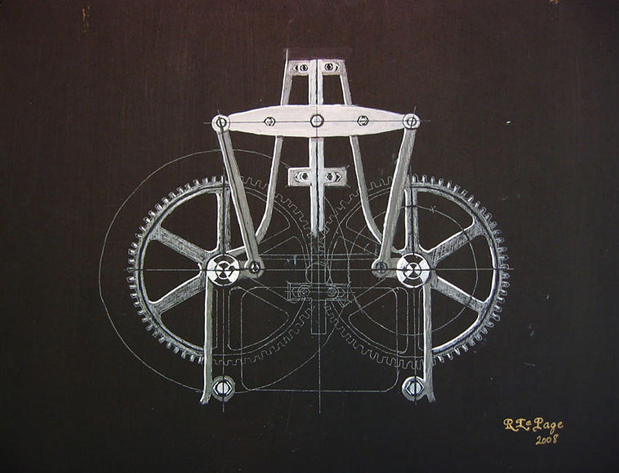 Gears No2 Painting by Richard Le Page