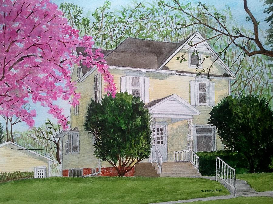 Gebauer House Painting by B Kathleen Fannin