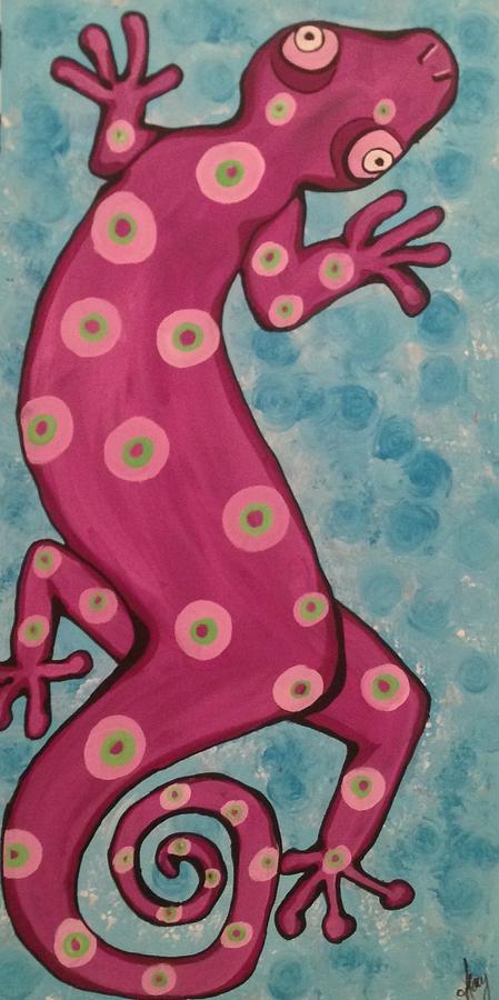 Gecko 2 Painting by Tracy Mcdurmon