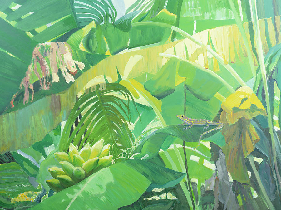 Jungle Painting - Gecko  by William Ireland