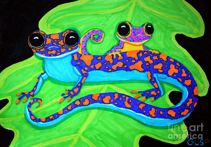 Nature Drawing - Geckos by Nick Gustafson