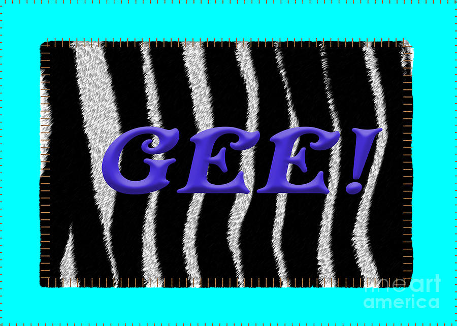 Gee 2 Zebra Fur Digital Art by Donna L Munro