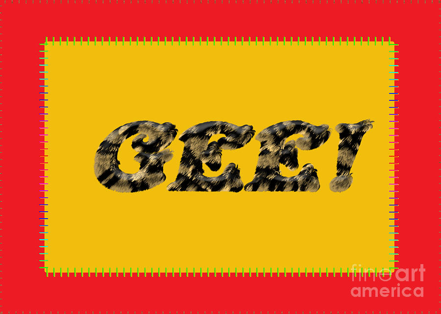Gee 4 Cheetah Letters Digital Art by Donna L Munro