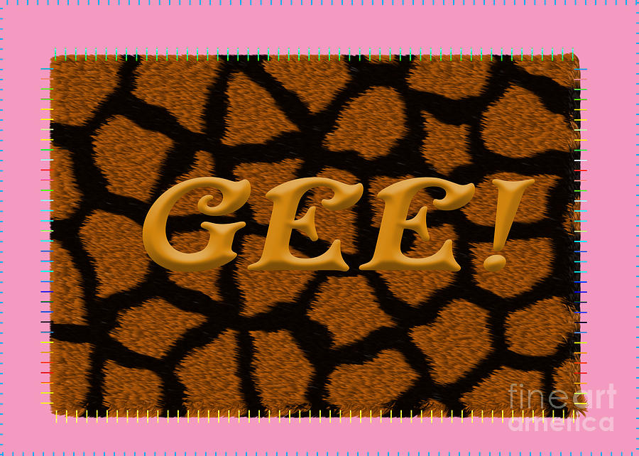 Gee 7 Giraffe Pattern Digital Art by Donna L Munro