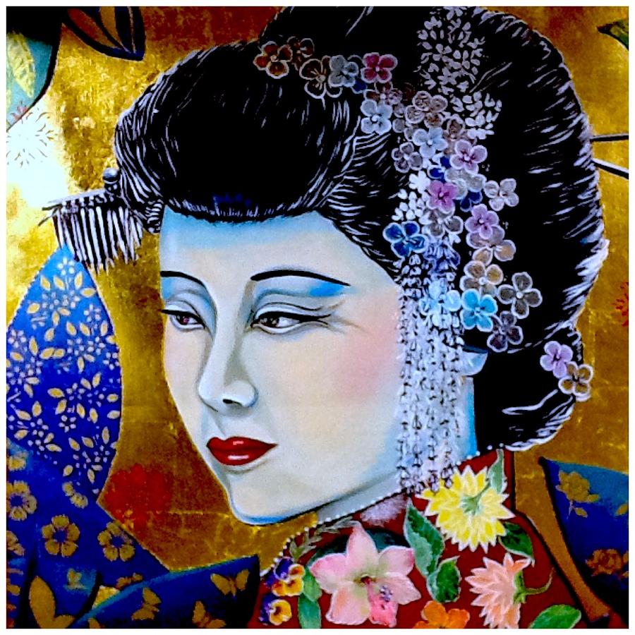 Geisha Painting by Arlene Mcloughlin - Fine Art America