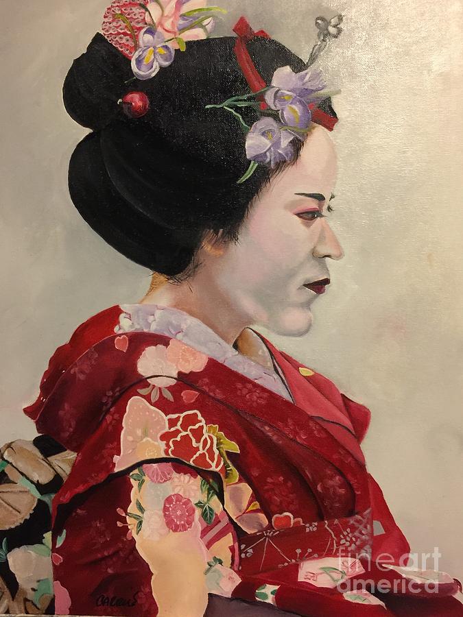 Geisha Painting by Carrie Maurer