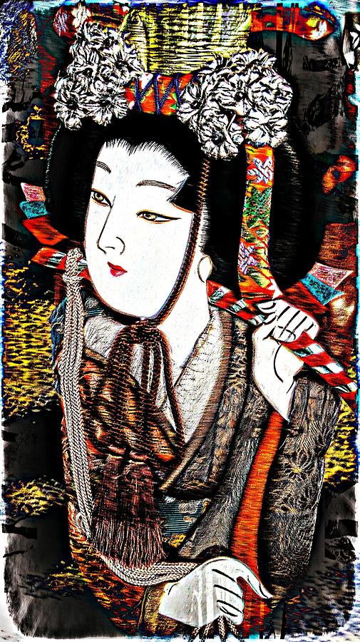 Geisha Girl Digital Art by Ian Gledhill