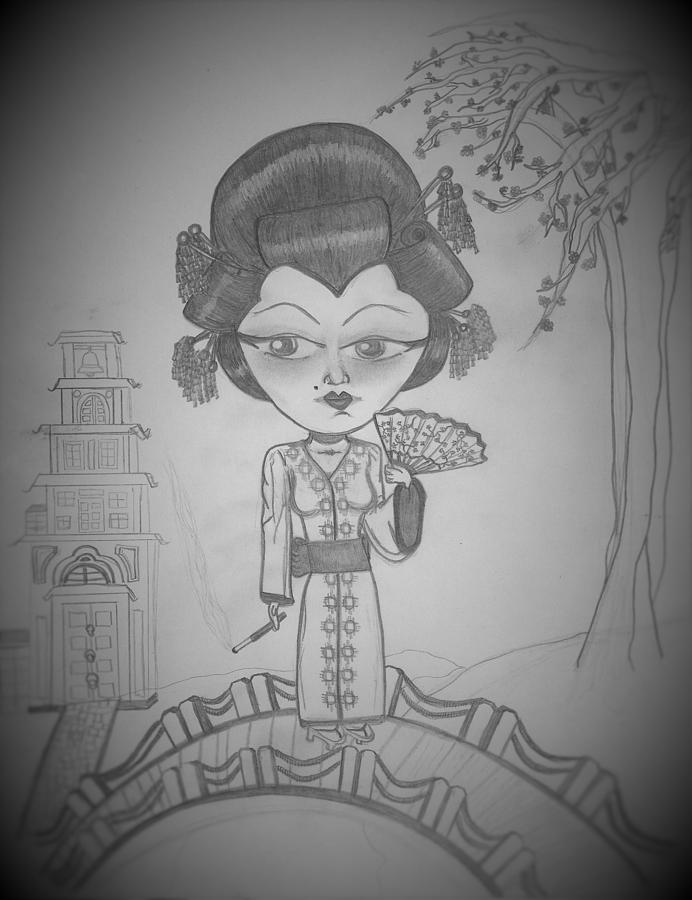 Geisha Girl Drawing