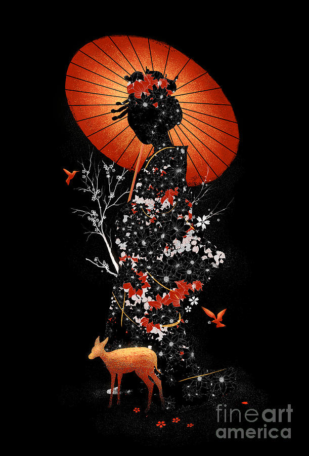 Nature Drawing - Geisha Nature by Nicebleed 