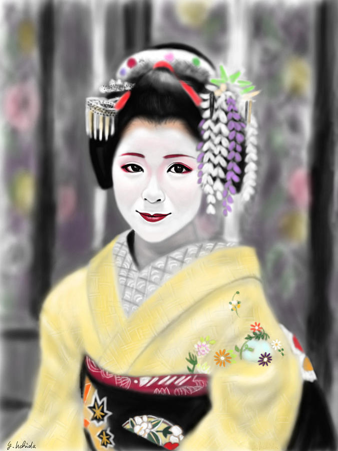 Portrait Painting - Geisha No.194 by Yoshiyuki Uchida
