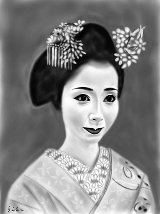Portrait Painting - Geisha No.195 by Yoshiyuki Uchida