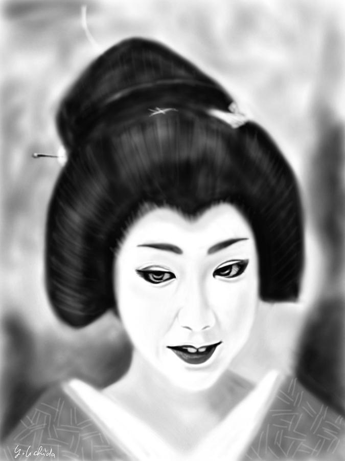 Portrait Painting - Geisha No.203 by Yoshiyuki Uchida