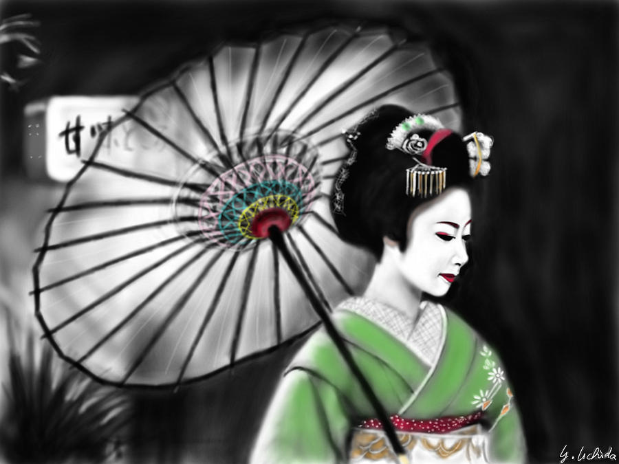 Portrait Painting - Geisha No.215 by Yoshiyuki Uchida