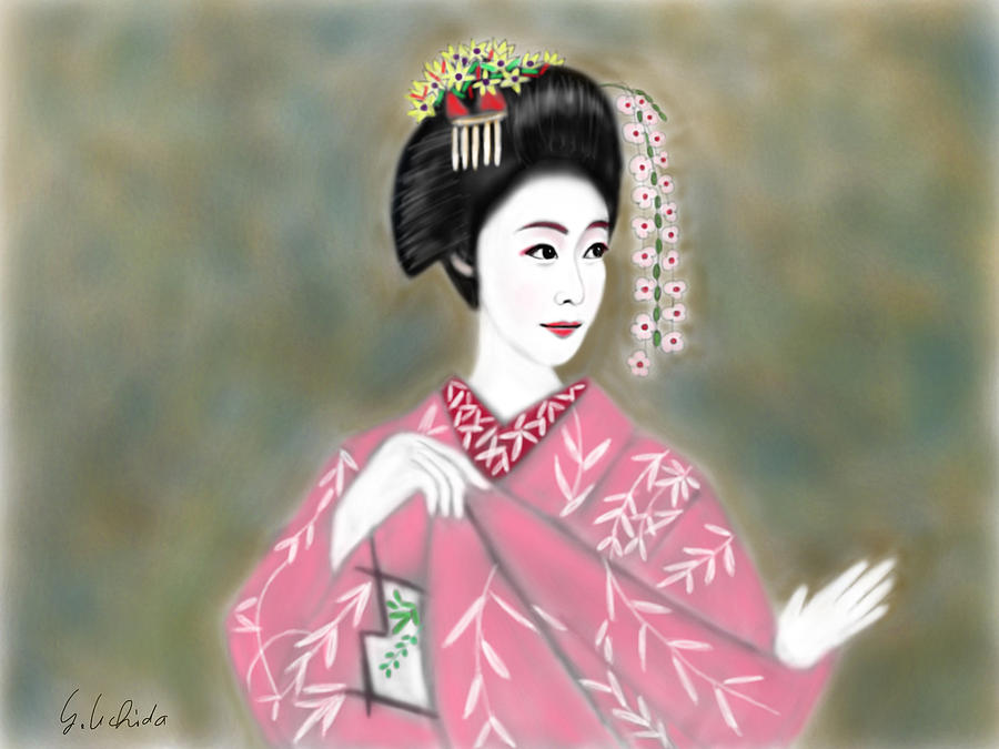 Portrait Painting - Geisha No.221 by Yoshiyuki Uchida