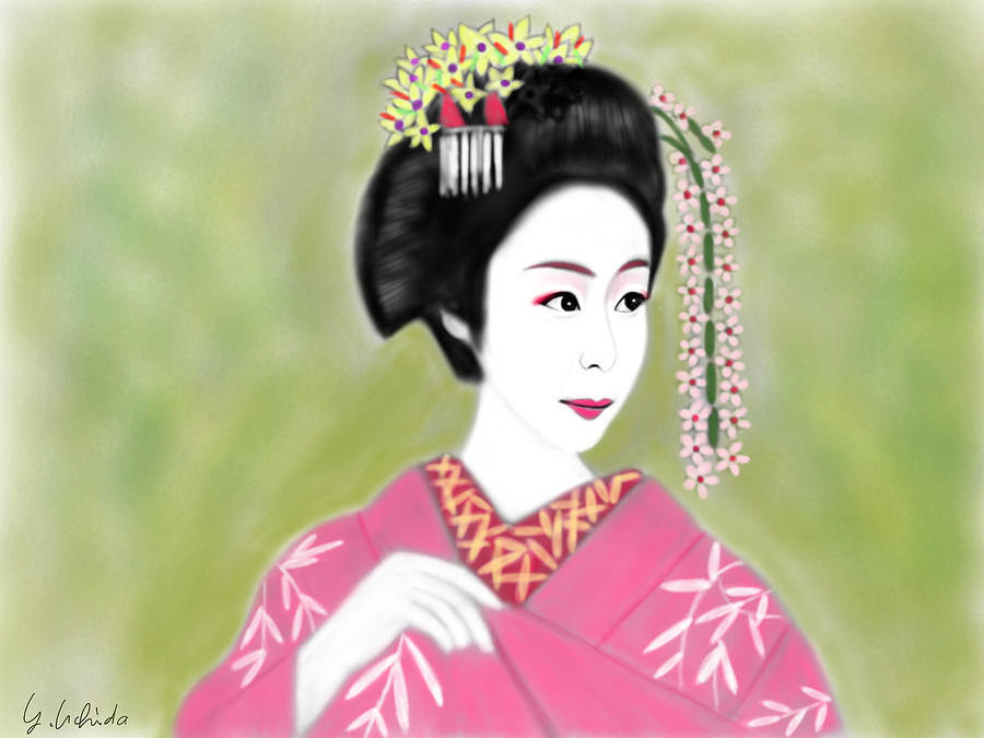 Portrait Painting - Geisha No.222 by Yoshiyuki Uchida