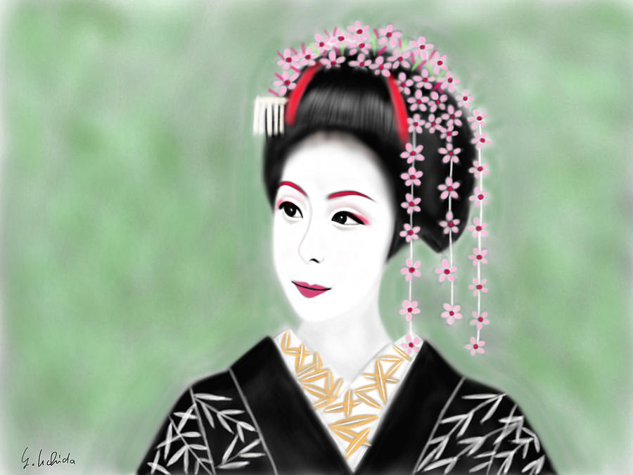 Portrait Painting - Geisha No.224 by Yoshiyuki Uchida