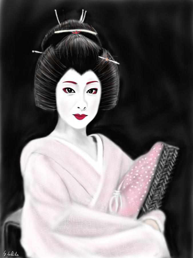 Portrait Painting - Geisha No.225 by Yoshiyuki Uchida