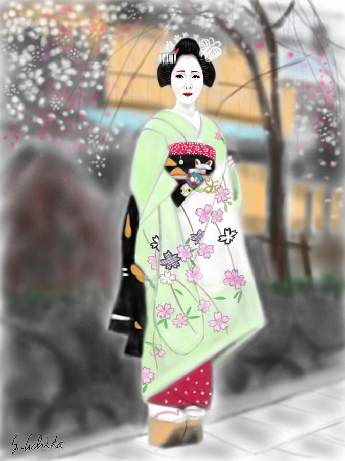 Portrait Painting - Geisha No.227 by Yoshiyuki Uchida