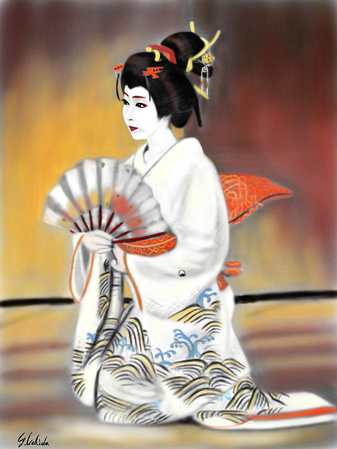 Portrait Painting - Geisha No.24 revised by Yoshiyuki Uchida