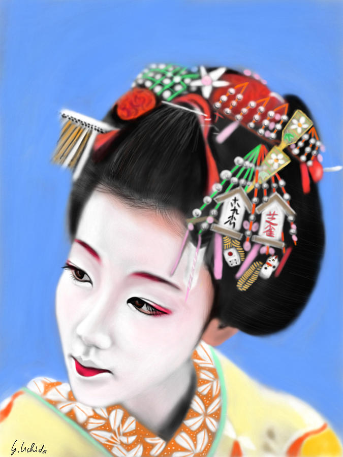 Geisha No.48 Painting by Yoshiyuki Uchida