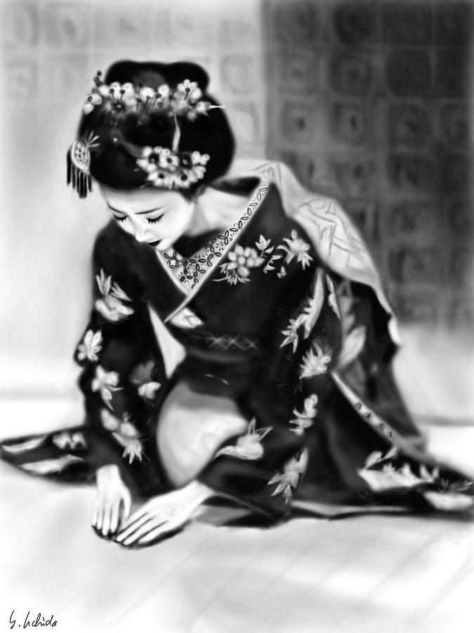 Portrait Painting - Geisha No.84 by Yoshiyuki Uchida
