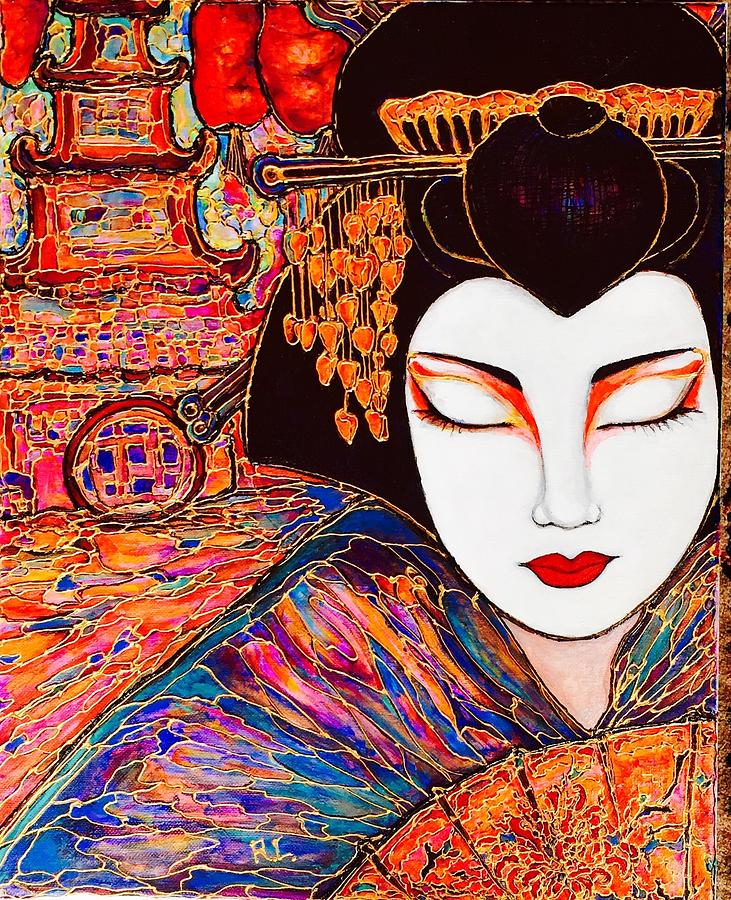 Geisha Painting by Rae Chichilnitsky