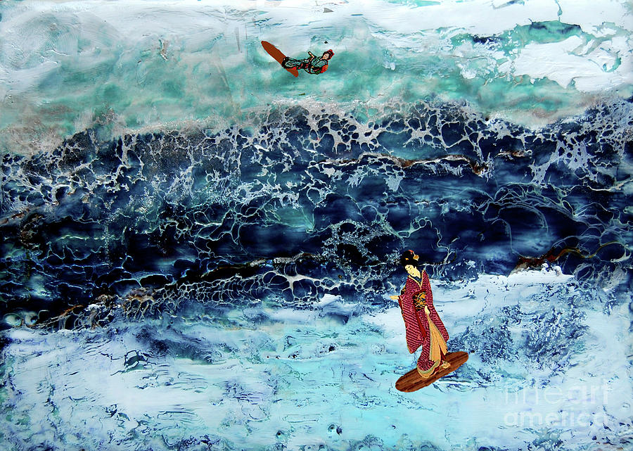 Geisha Surfing Digital Art by Andy Mercer Geisha Surfing Digital Art by Andy Mercer