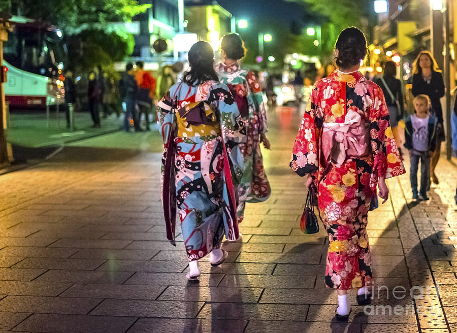 Geishas in a rush Photograph by Pravine Chester