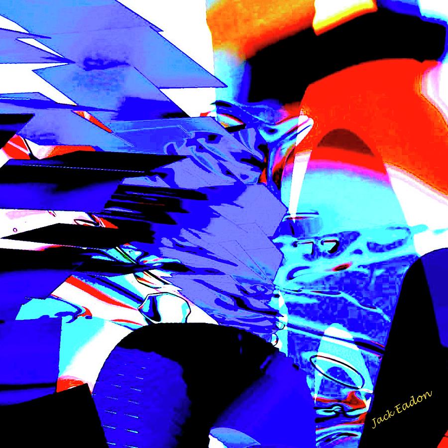 Modern Digital Art - Blue Narcissus by Jack Eadon Modern Digital Art - Blue Narcissus by Jack Eadon